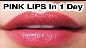 get soft pink lips in 1 day at home