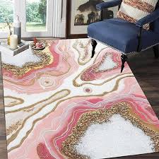 gold pink marble area rugs modern gilt