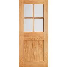 Oak Glazed Stable Veneer External Door