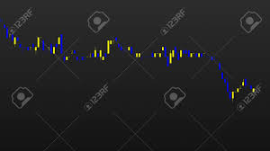 Candlestick Chart On Color Background Chart Of Stock Market Investment