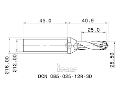ISCAR Cutting Tools - Metal Working Tools - DCN R-3D : 3202776 - DCN 085-025 -12R-3D