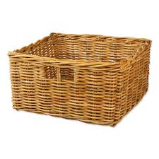 square rattan large wicker storage basket