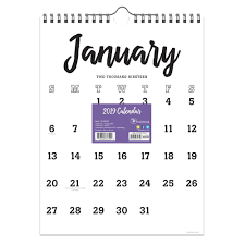 Black And White Script 2019 Wall Calendar Calendars Com