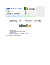 cleaning services invoice templates