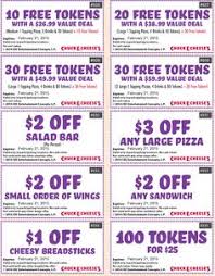 77 Best Chuck E Cheese Coupons Free Tokens Images In 2019