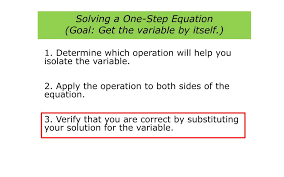 Solve One Step Equations