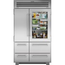 Plus, freestanding fridges are hardly ever completely plumb. Sub Zero Pro 30 4 Cu Ft Side By Side Built In Refrigerator With Glass Door Stainless Steel Pro4850g Best Buy