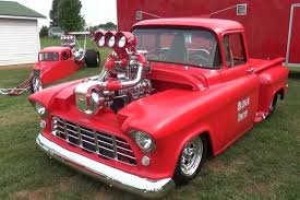 a 1956 chevy pick up that s procharged