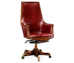 Modern red leather executive office chair. Windsor Desk Chair Edwardian High Back Jonathan Charles Furniture