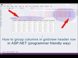 group columns in gridview header row