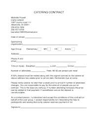 Catering Contract Template Free Event Catering Contract Template