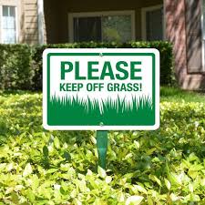 Yard Sign Kit Please Keep Off Grass