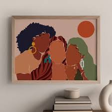 Black Woman Poster Sisters Print Family