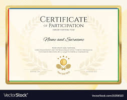 Certificate Template In Sport Theme With Border