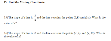 Slope Of A Line Worksheet With Answer
