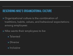 Nike Organizational Culture Homework Sample