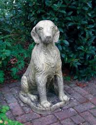 Setter Dog Stone Statue Garden Statue