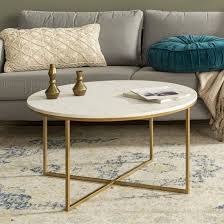 Cora Modern Round Faux Marble Top