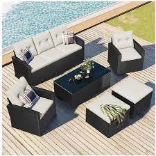 Drx 6 Pieces Outdoor Patio Furniture