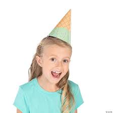 ice cream cone party hats 8 pc