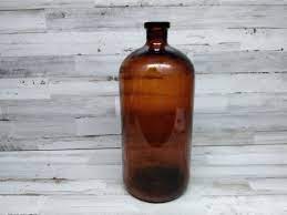 Large Brown Glass Apothecary Bottle