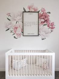 baby girl nursery room flower wall decals
