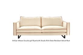 byron sofa with contrast piping love