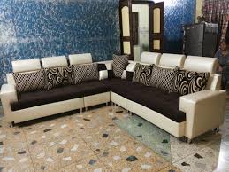 6 seater new l shaped sofa set without