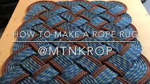 how to make a climbing rope rug you