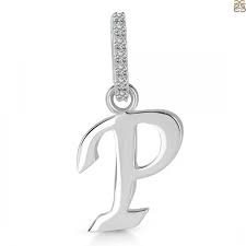 plain silver alphabet p pendant ps rda