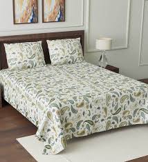 cotton king size bedsheet with 2 pillow