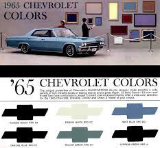 regress press chevrolet colors 1965