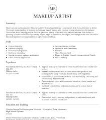 makeup artist resume objective exles