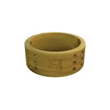 Athletics Perforated Silicone Ring Gold Size 9 Qalo