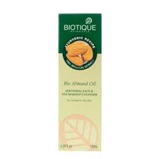 biotique bio almond oil soothing face eye makeup cleanser 120ml