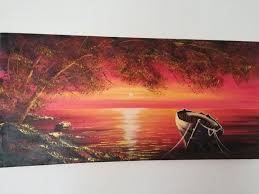 Beach Sunset Acrylic Painting Filip