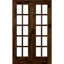 Stain Wood Double Prehung French Door