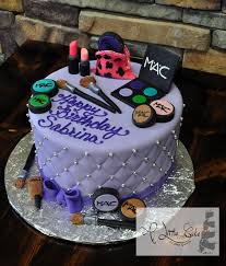 makeup themed bat mitzvah cake