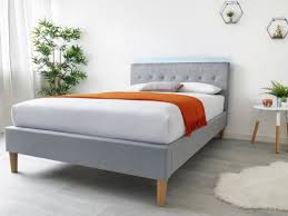 Grey Linen Bed Frame By Sleep Design