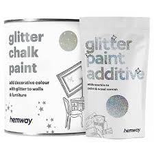 Hemway Glitter Paint Silver Holo Walls
