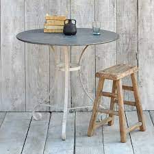round zinc topped garden table home