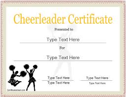 Free Printable Cheerleading Certificate Templates Cheerleading