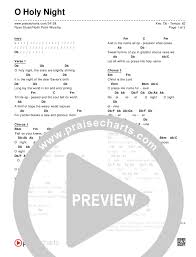 O Holy Night Chord Chart Editable Ryan Stuart Praisecharts