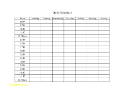 Schedule Time Table Template Daily Schedule Calendar Templates