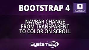 bootstrap 4 navbar change from