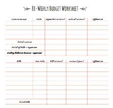015 Bi Weekly Budget Excel Template Worksheet Amazing Ideas