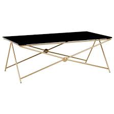 Monora Black Glass Coffee Table With
