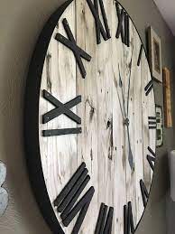 30 Large White Farmhouse Pallet Clock