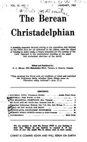 the berean christadelphian 1967 the