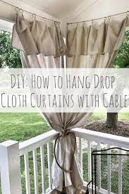 Diy How To Hang Drop Cloth Curtains